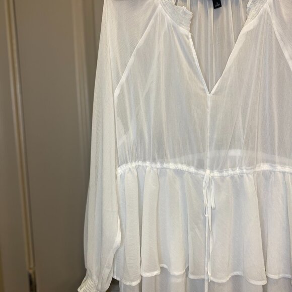 Torrid Crinkle Chiffon Drawstring Blouse - Size 2 - Picture 5 of 7